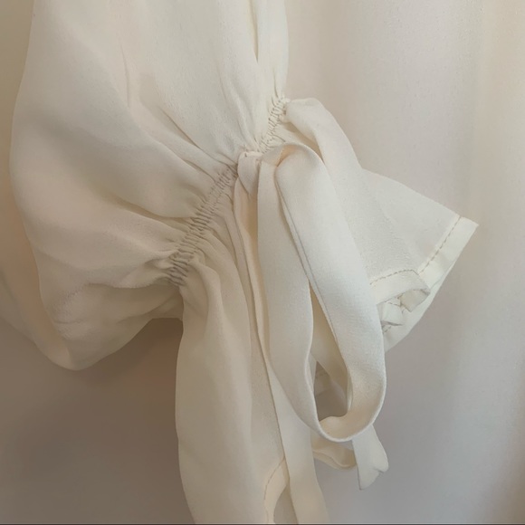 Women’s white chiffon blouse, Large - Picture 4 of 10